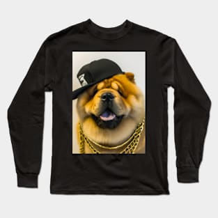 Cool Dog with Cap Long Sleeve T-Shirt